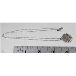 14KT WHITE GOLD 20" CHAIN WITH SILVER COLOR