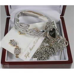 GUESS RHINESTONES BANGLE BRACELET/NECKLACE