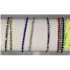 Image 1 : CZECH RHINESTONE BRACELETS ON LEATHER DISPLAY