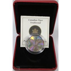 RCM SILVER COIN - CANADIAN TIGER SWALLOWTAIL