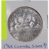 Image 1 : 1961 CANADIAN SILVER $1 DOLLAR COIN