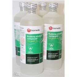 LOT OF 4 RUBBING ALCOHOL BOTTLES