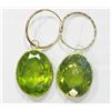 Image 1 : #6-14KT YELLOW GOLD PERIDOT EARRINGS