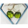 Image 2 : #6-14KT YELLOW GOLD PERIDOT EARRINGS