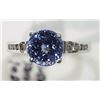 Image 1 : #7-14KT WHITE GOLD TANZANITE & DIAMOND RING