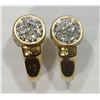 Image 1 : #13-10KT YELLOW & WHITE GOLD DIAMOND EARRINGS