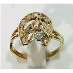 #17-10KT YELLOW & WHITE GOLD DIAMOND RING