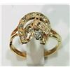 Image 1 : #17-10KT YELLOW & WHITE GOLD DIAMOND RING