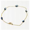 Image 1 : #18-14KT YELLOW GOLD SAPPHIRE BRACELET