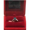 Image 2 : #19-14KT WHITE GOLD BLUE DIAMOND RING SIZE 7.5