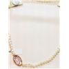 Image 3 : #34-14KT YELLOW GOLDPEARL & ROSE QUARTZ NECKLACE