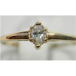 #36-10KT YELLOW GOLD SOLITAIRE DIAMOND RING