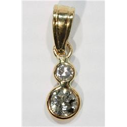 #41-14KT YELLOW GOLD DIAMOND PENDANT