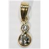 Image 1 : #41-14KT YELLOW GOLD DIAMOND PENDANT