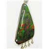 Image 1 : #44-14KT YELLOW GOLD AMMOLITE & DIAMOND PENDANT