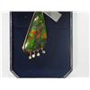 Image 2 : #44-14KT YELLOW GOLD AMMOLITE & DIAMOND PENDANT