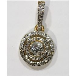 #47-14KT YELLOW & WHITE GOLD DIAMOND PENDANT