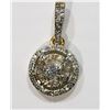 Image 1 : #47-14KT YELLOW & WHITE GOLD DIAMOND PENDANT