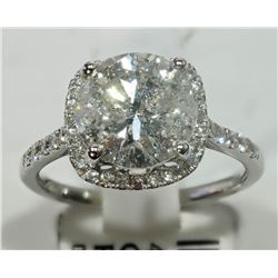 #50-14KT WHITE GOLD DIAMOND RING SIZE 6.5-