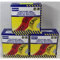 LOT OF 3 BOXES OF NORTH BARRICADE TAPE