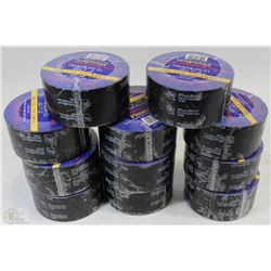 LOT OF 11 PLUMBEST 2"X100' BLACK PIPE WRAP TAPE