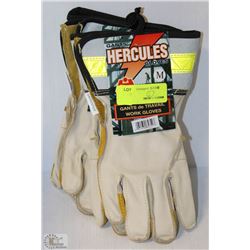 2 PAIRS OF GANTS HERCULES GLOVES SIZE M