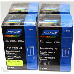 LOT OF 4 NORTON PAINT SYSTEM LARGE MIXING CUPS