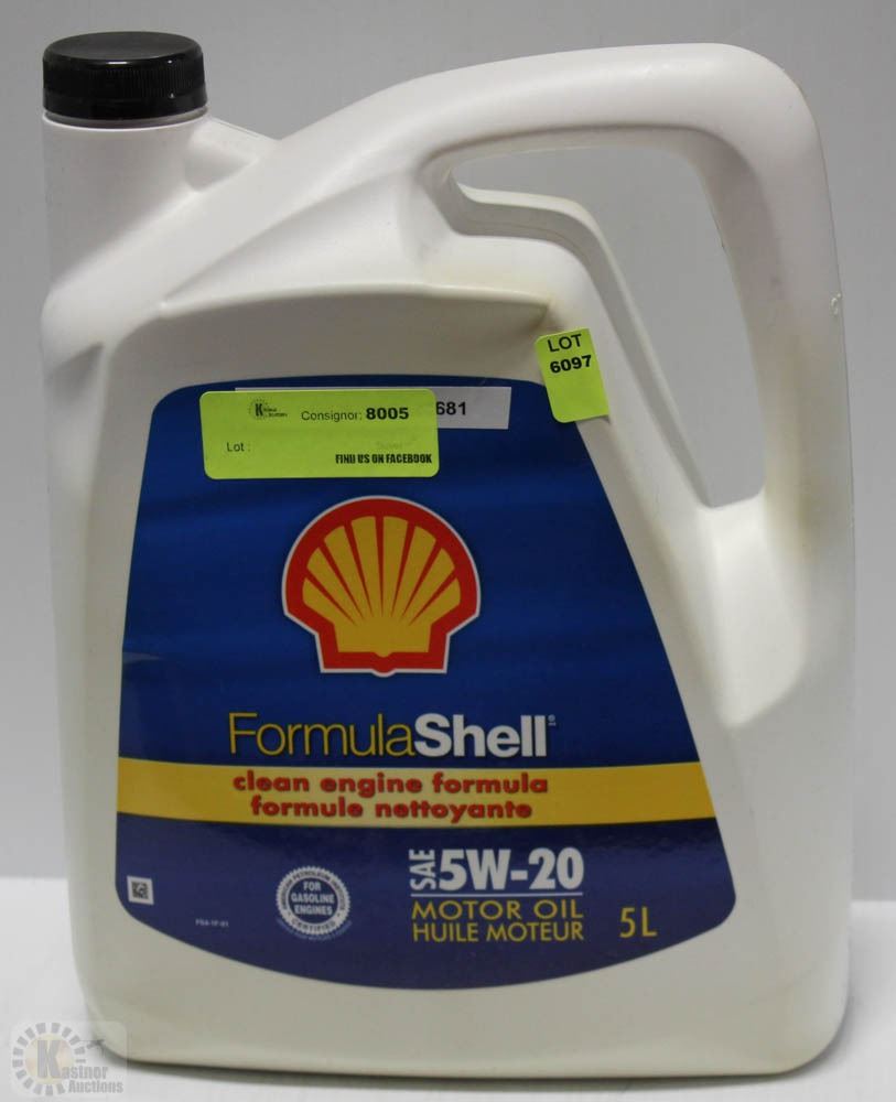 5L FORMULA SHELL SAE 5W-20 MOTOR OIL