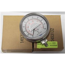 LOT OF 2 TOPRING LIQUID GAUGE 4"-1/4 LM 0-100 SS