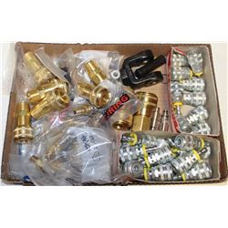 LOT OF ASSORTED COUPLERS, VALVES AND MORE