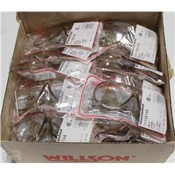 BOX OF GEMINI CARAMEL CLEAR SAFETY GLASSES