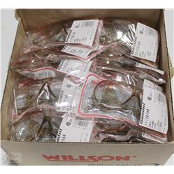 BOX OF GEMINI CARAMEL CLEAR SAFETY GLASSES