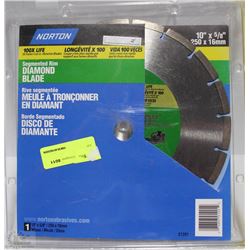 NORTON 10"X5/8" SEGMENTED DIAMOND BLADE