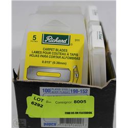 LOT OF 15 PKGS RICHARD CARPET BLADES .38MM