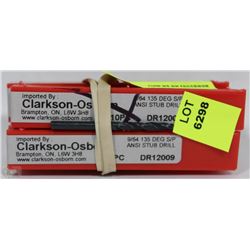 LOT OF FOUR 9/64 DR12009 DRILL BITS