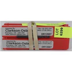 LOT OF FOUR 7/64 DR12007 DRILL BITS