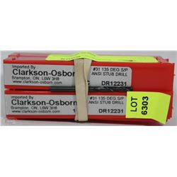 LOT OF 4 #31 DR12231 DRILL BITS