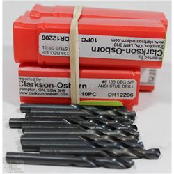 LOT OF 4 #6 DR12206 DRILL BITS