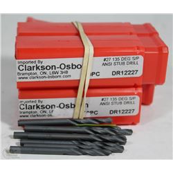 LOT OF 4 #27 DR12227 DRILL BITS