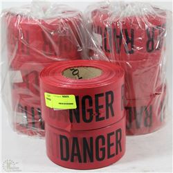 LOT OF RED DANGER TAPE