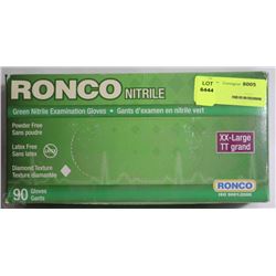 RONCO NITRILE GREEN GLOVES 2XL