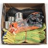 Image 1 : BOX WITH WIRE SOLDER AND ASSORTED WORK GLOVES