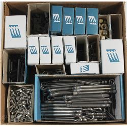 BOX WITH ASSORTED COTTER PINS, TENSION PINS, LOCK