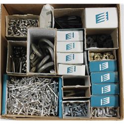 BOX WITH ASSORTED COTTER PINS, TENSION PINS, LOCK