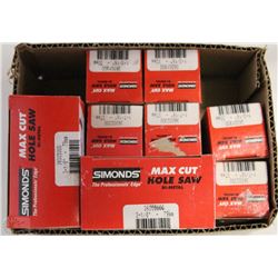 BOX OF ASSORTED HOLE SAWS