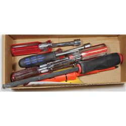 BOX WITH ASSORTED HAND TOOLS