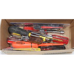 BOX WITH ASSORTED HAND TOOLS WITH A CIRCUIT TESTER