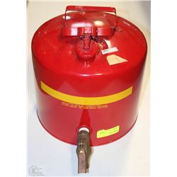 RED METAL SAFETY CAN WITH TAP