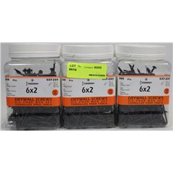 LOT OF 3 ASSORTED SCREWS INCL TWO 500PC 6X1/4