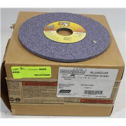CASE OF NORTON 7"X1/4"X1-1/4" ALUNDUM GRINDING